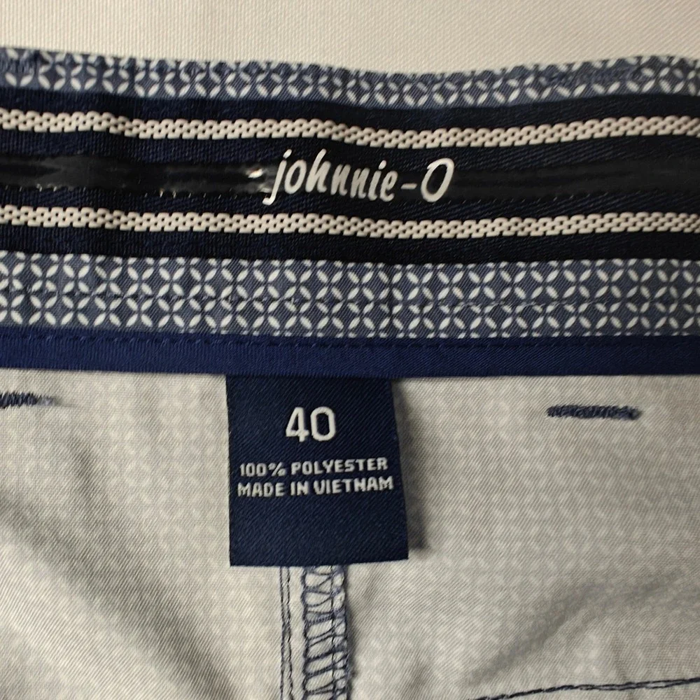 Johnnie-O Mens Pacific Blue Geometric Performance Shorts JMSH1620 Size 40